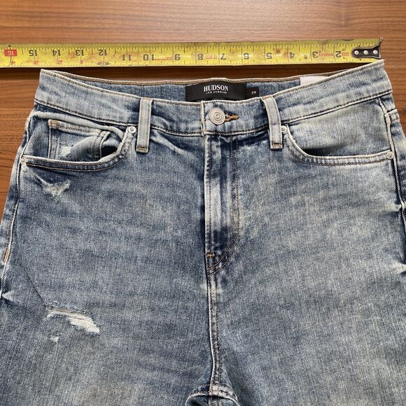 Hudson Jeans Women Size 29 Holly Straight High Rise Distressed Blue - Picture 6 of 9